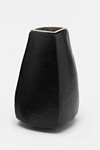 Vase / Black Chromed Brass, Stainless Steel